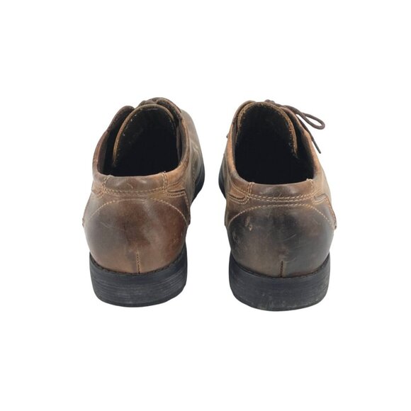 Bed Stu Brown Distressed Leather Mens 11 Lace-Up Dress Shoes Durable Western